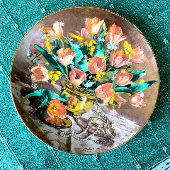 Collector Plate W.L. George Tulips 1989 release - Picture 1 of 3